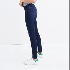 Madewell 9” high rise skinny jeans in Hayes wash